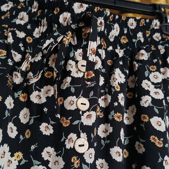Black floral maxi skirt xl - Picture 4 of 10